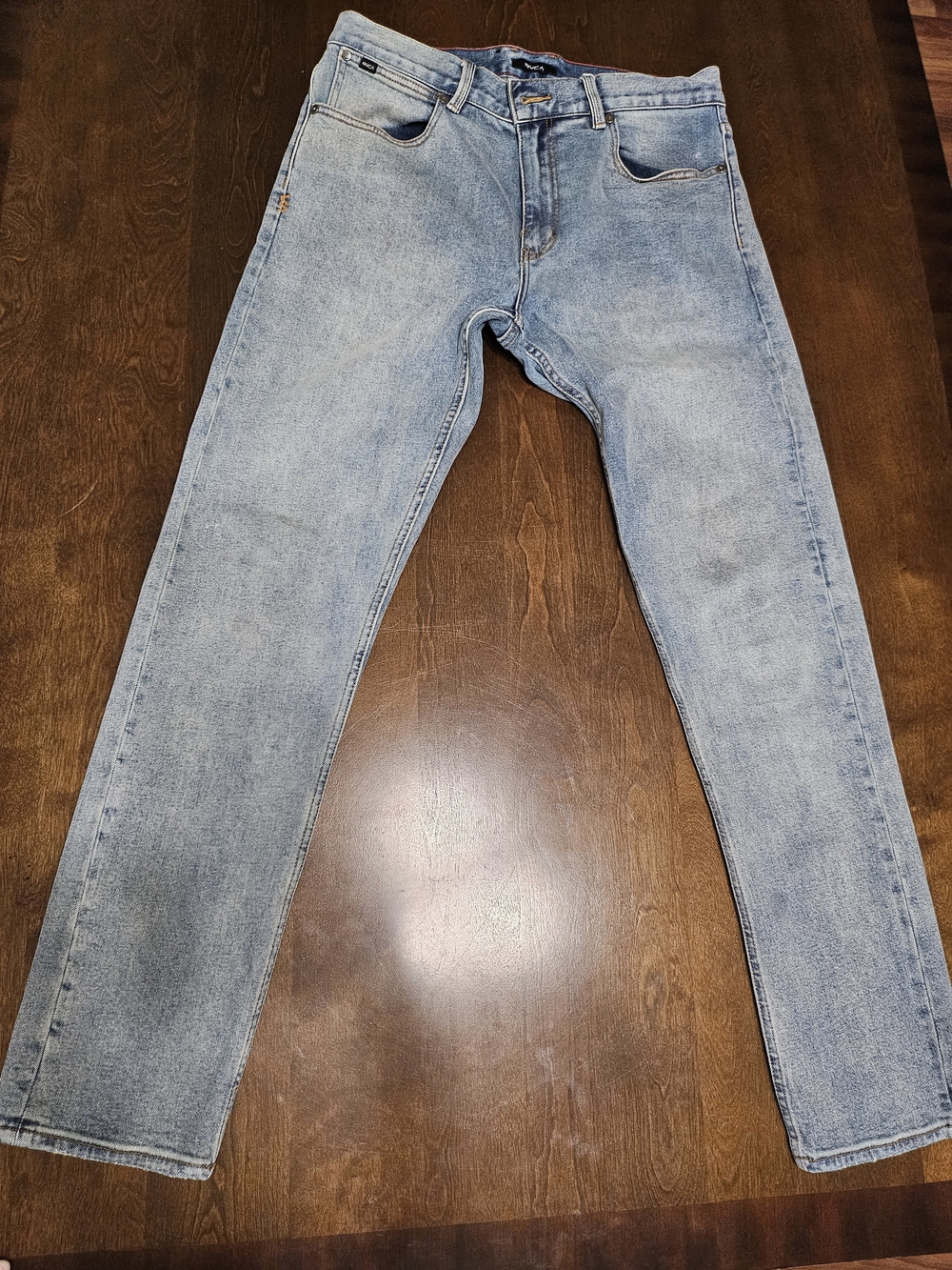 Men's RVCA Acid Wash Jeans - Slim Straight Fit 32x30